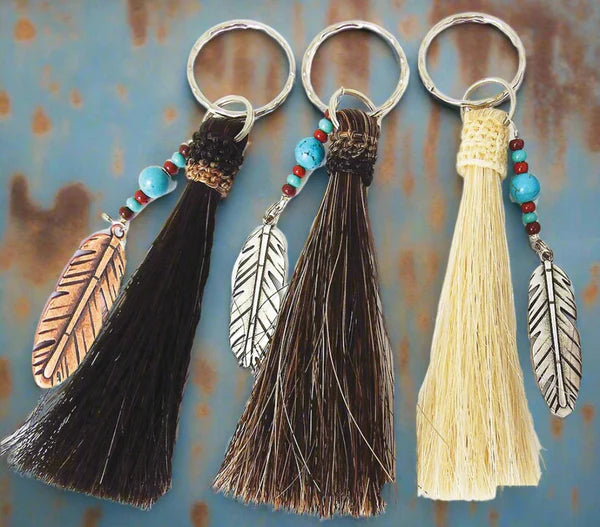 Feather Tassel Key Chains Assorted