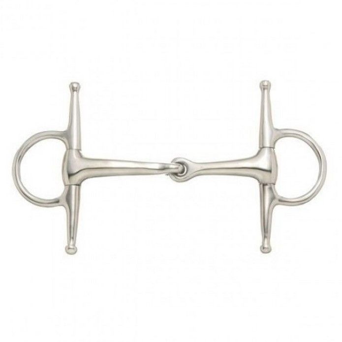 USED Tough1 Kelly Silver Star Miniature Full Cheek Snaffle Bit 3.5" Silver