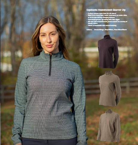Equinavia Lara Womens Houndstooth Quarter Zip