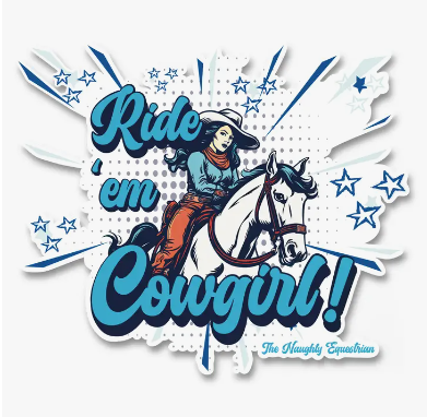 Ride 'em Cowgirl Sticker 3"