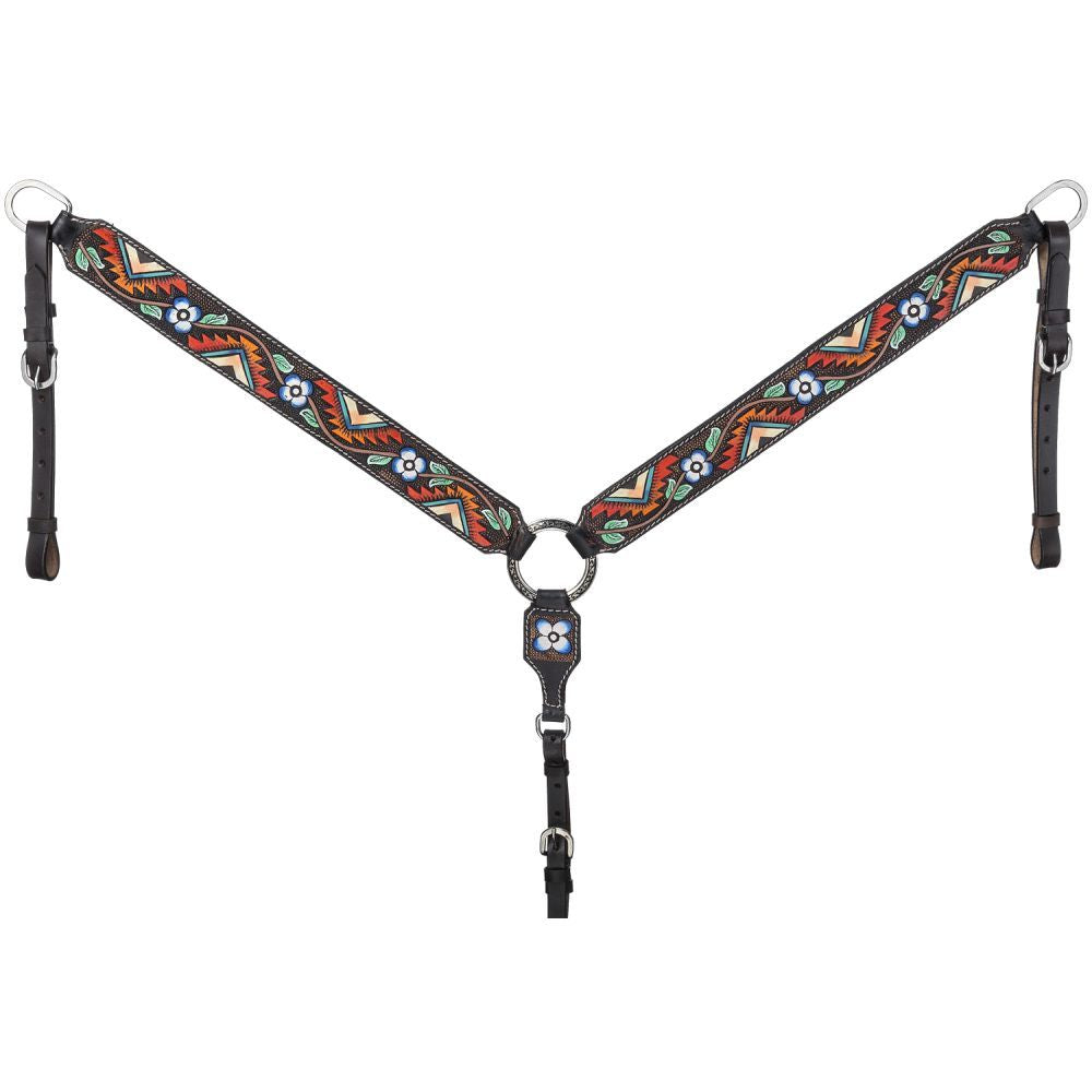 Silver Royal Aztec & Flower Breast Collar