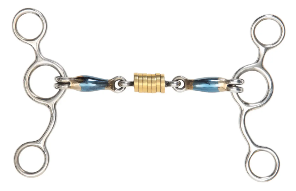 Shires Blue Sweet Iron Tom Thumb with Roller Link