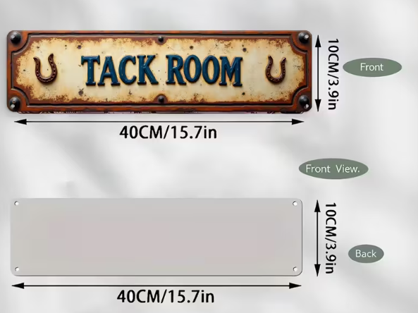 Vintage Western Farmhouse Tack Room Sign