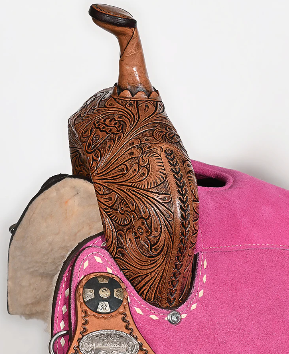 Hilason Western Horse Barrel Flex Tree Saddle 14"