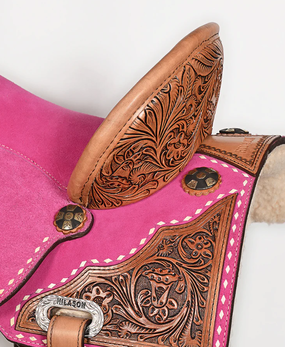 Hilason Western Horse Barrel Flex Tree Saddle 14"