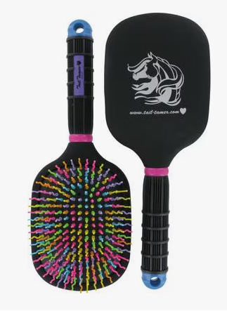 Tail Tamer by Professional's Choice Paddle Horse Brush, Rainbow