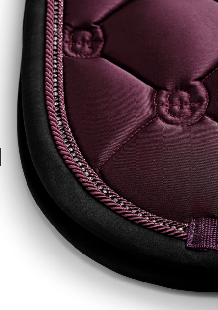 Equestrian Stockholm Dressage Saddle Pad Crystal Shine - Mauve Wine