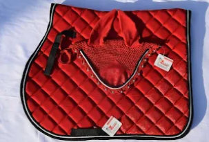 Holiday AP Saddle Pad & Ear Bonnet Set