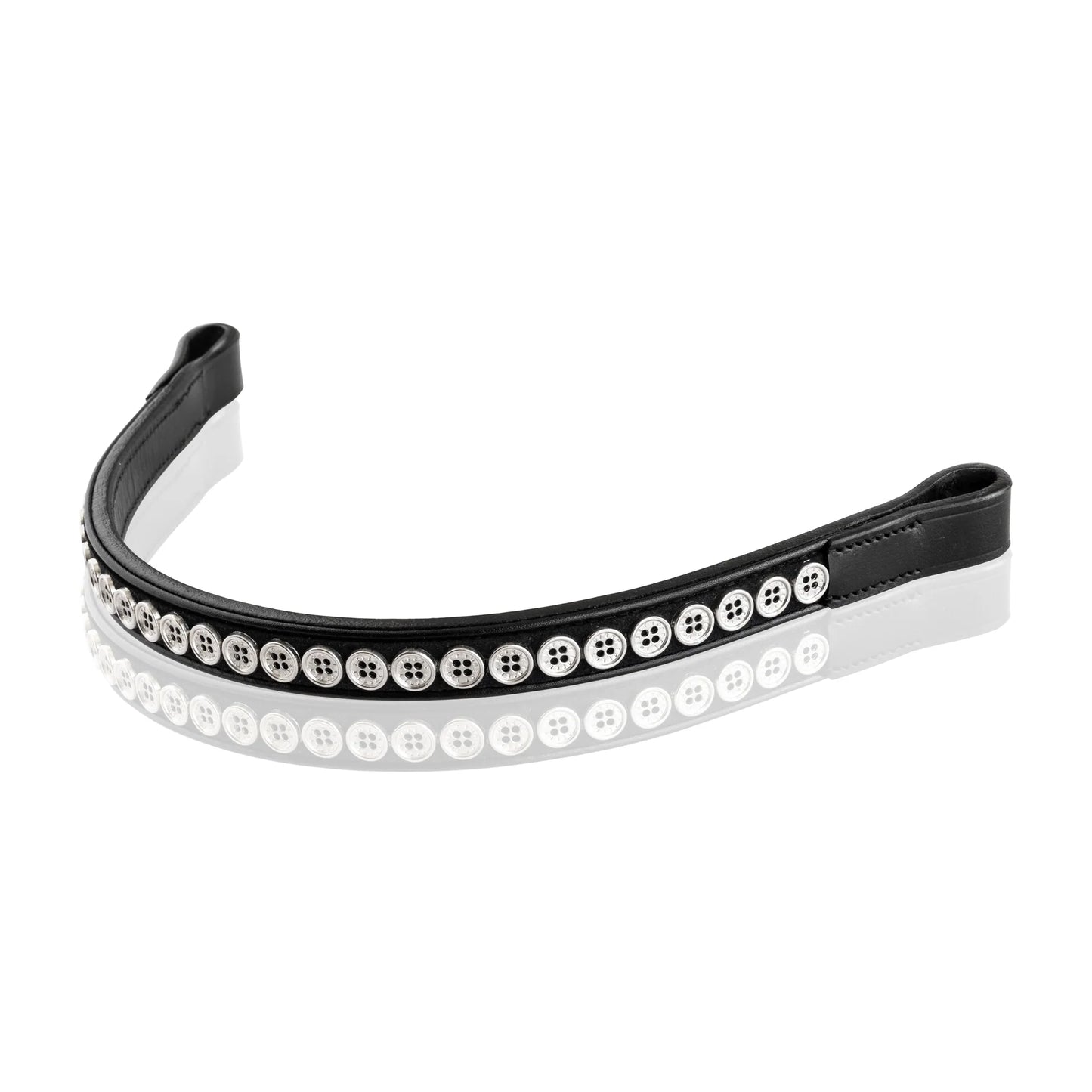 Silver Buttons Browband