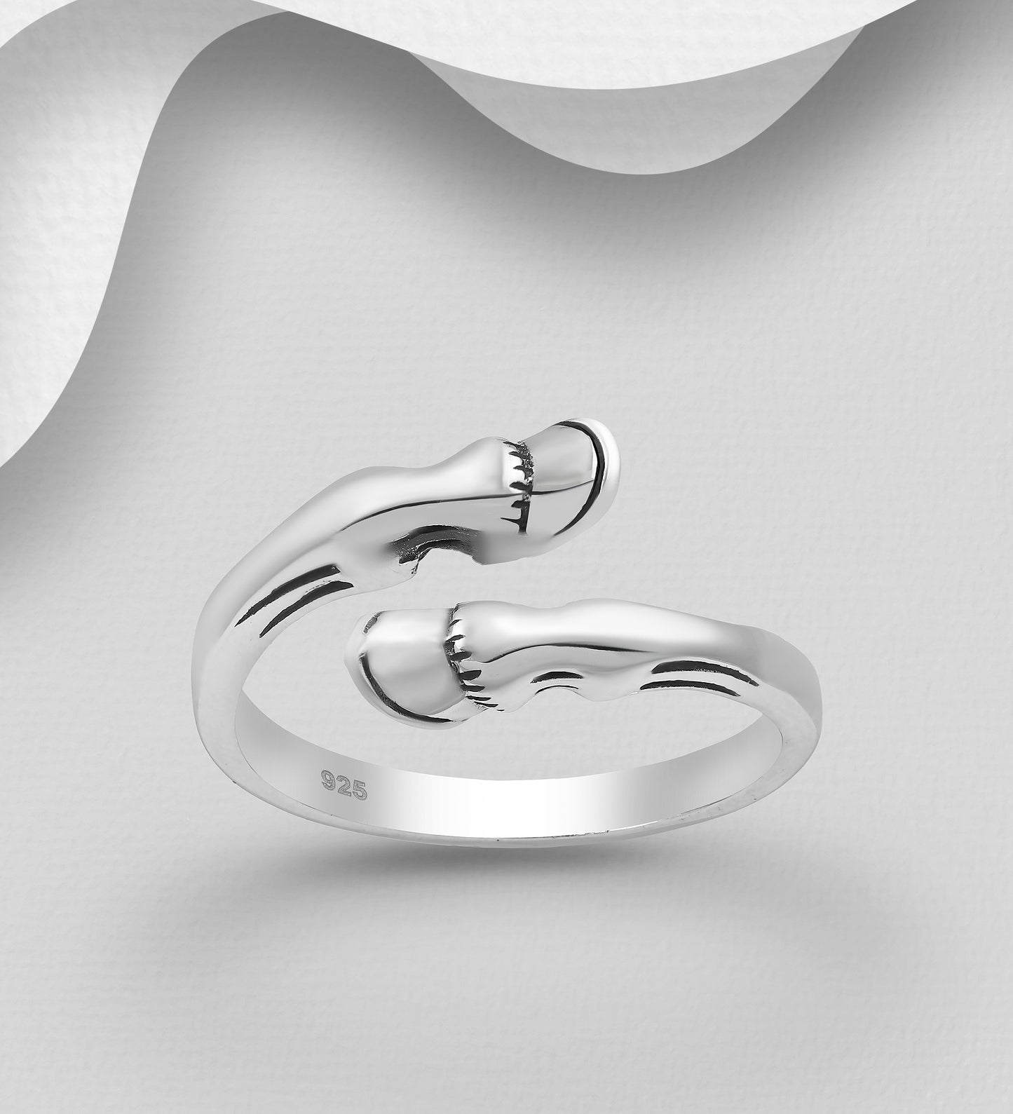 Sterling Silver Horse Leg Adjustable Ring