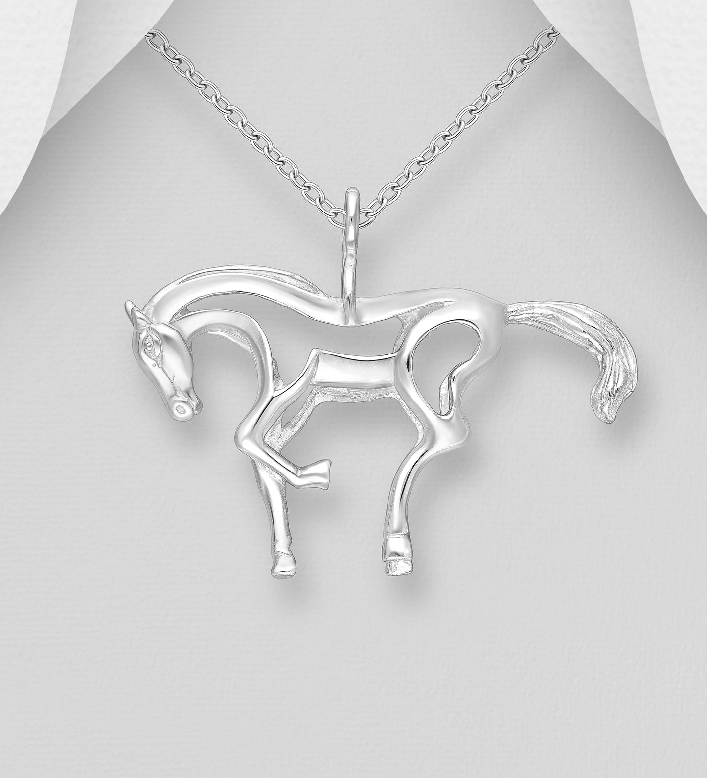 Sterling Silver Dancing Horse Pendant