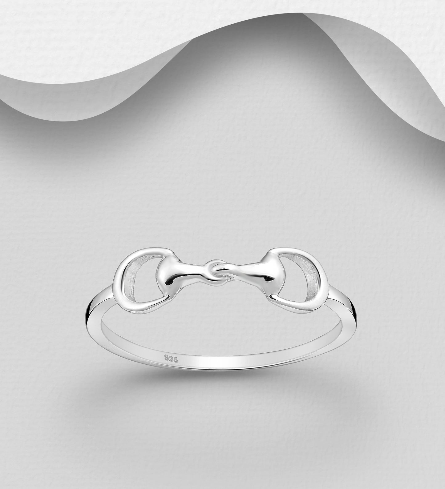 Sterling Silver Horse Snaffle Ring