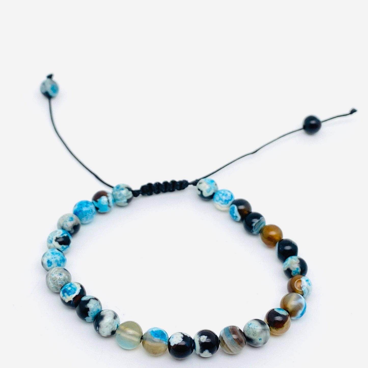 6mm Natural Stone Hand Woven Stretch Bracelets