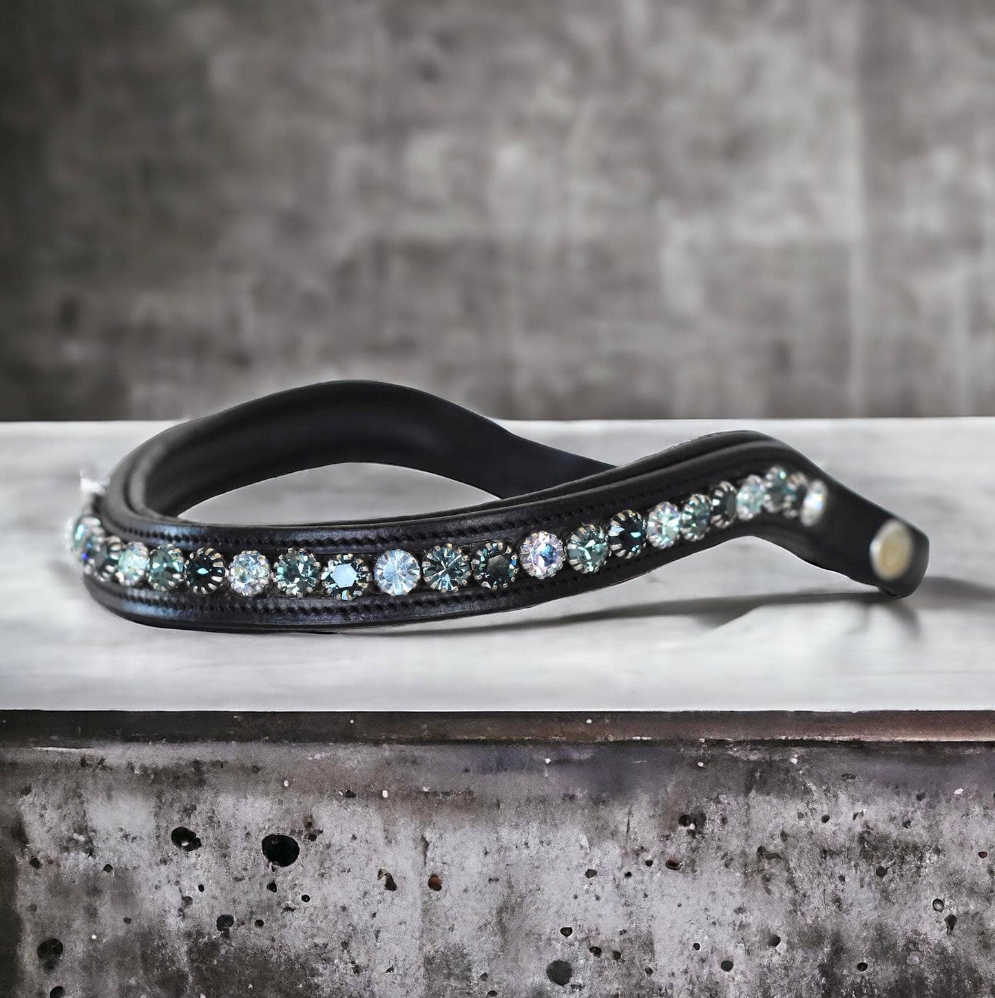 Browband with quick snap and Preciosa crystals