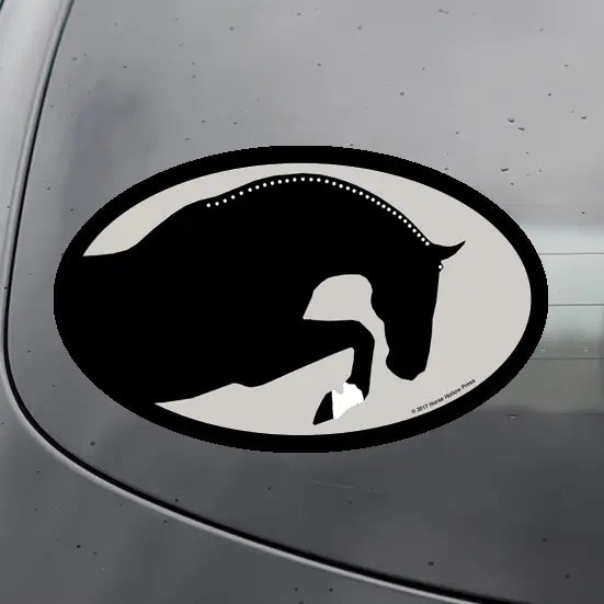 Oval Equestrian Sticker WATERPROOF