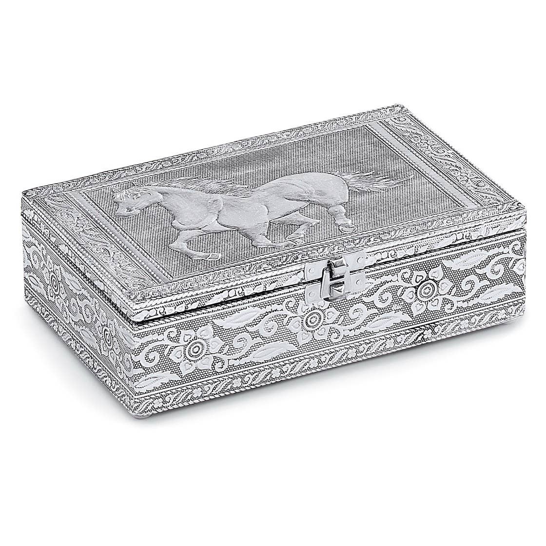 Horse Tin Jewelry Box