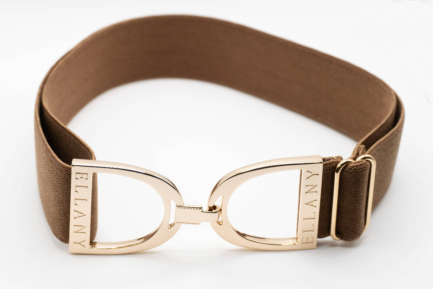 Toffee - 1.5" Gold Stirrup Elastic Belt