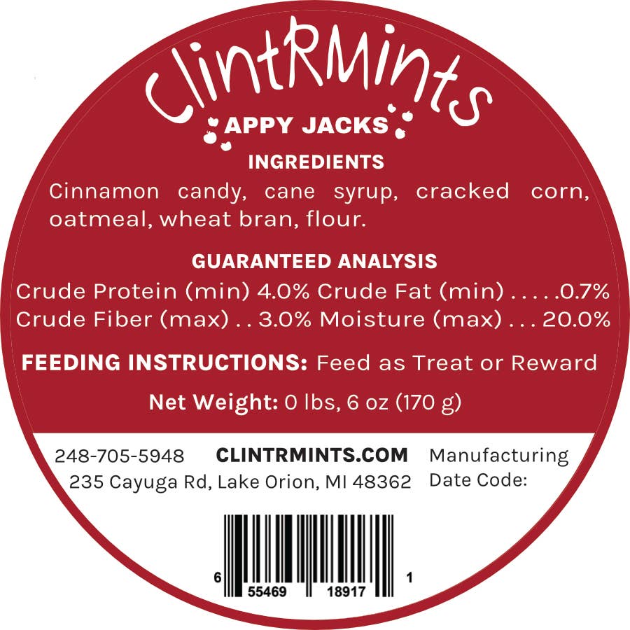 ClintRMint Horse Treats Appy Jacks Flavor