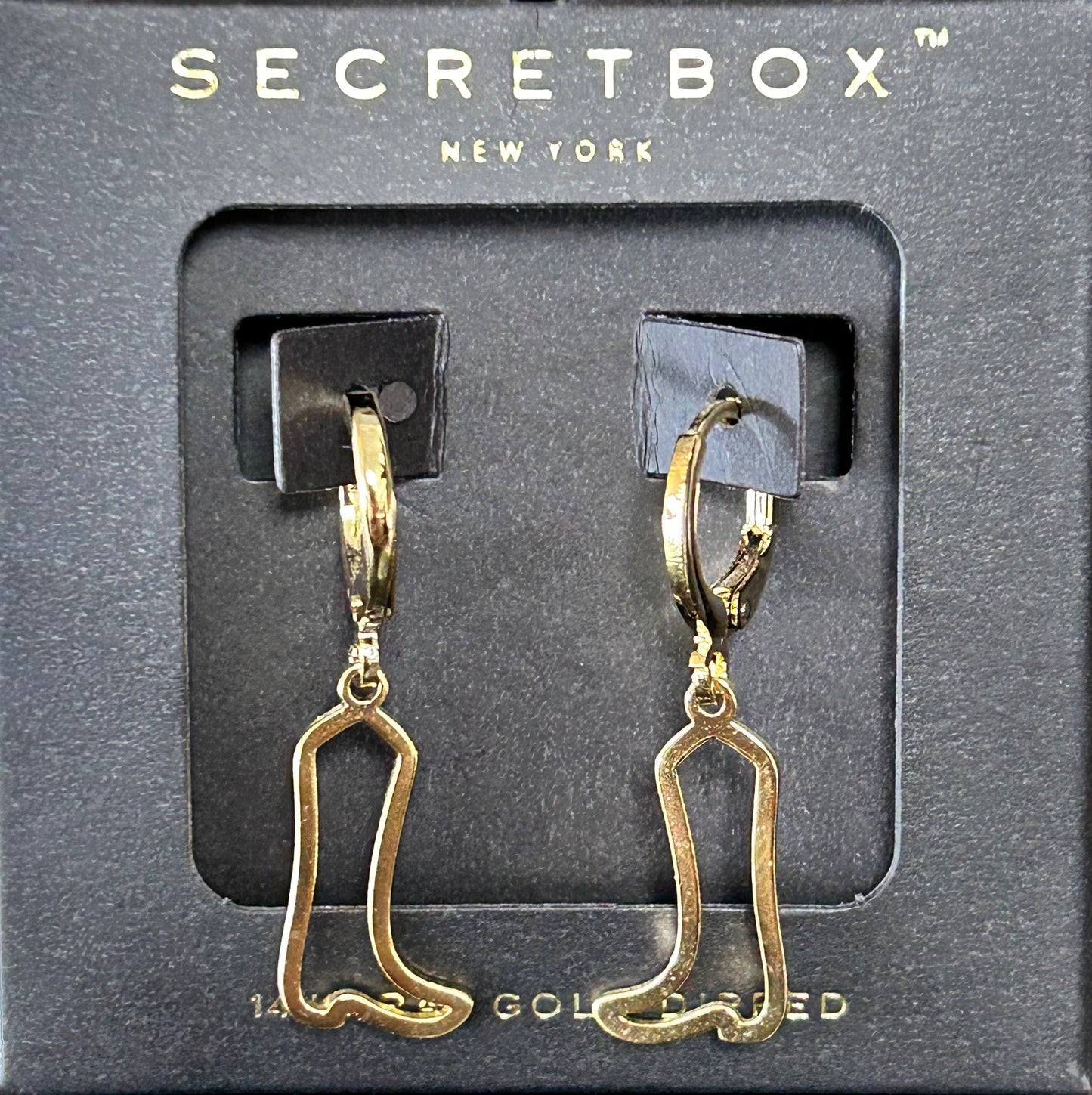 Secret Box Enamel Cowboy Boot Earrings