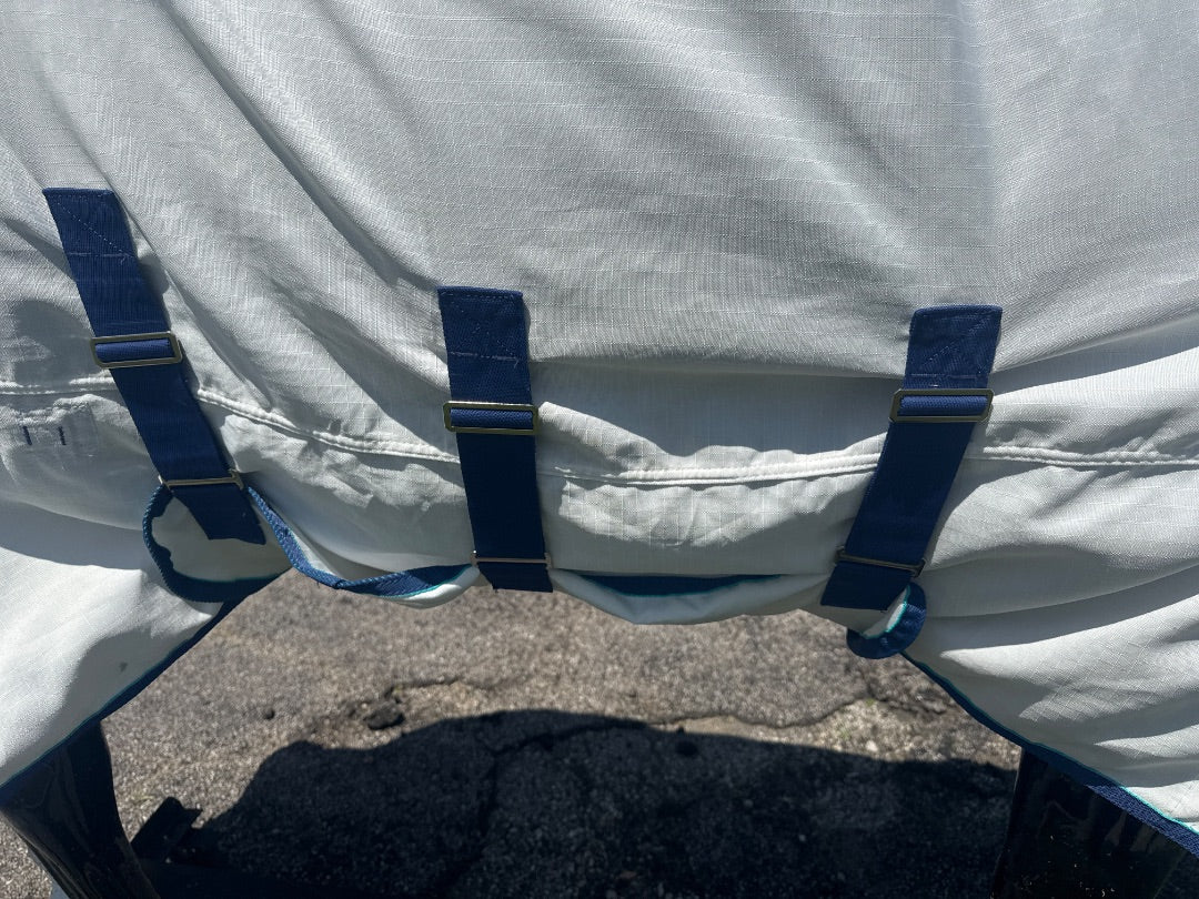 USED Highlander Plus Combo Fly Sheet Size 78" (RUNS BIG) White/Blue/Teal