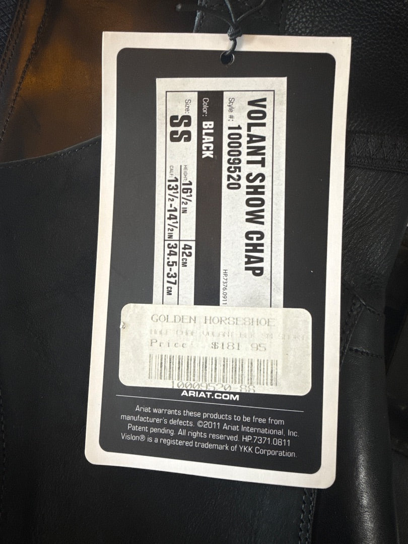 USED New Ariat Half Chaps SS Black