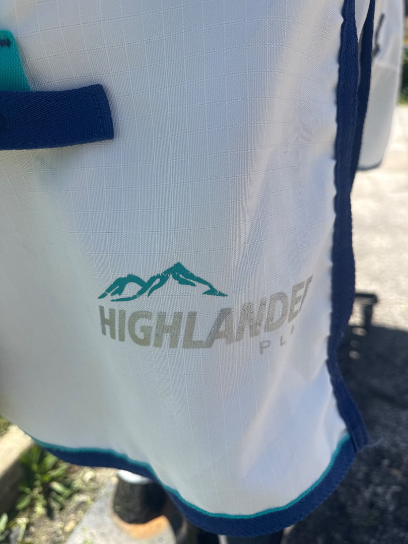 USED Highlander Plus Combo Fly Sheet Size 78" (RUNS BIG) White/Blue/Teal