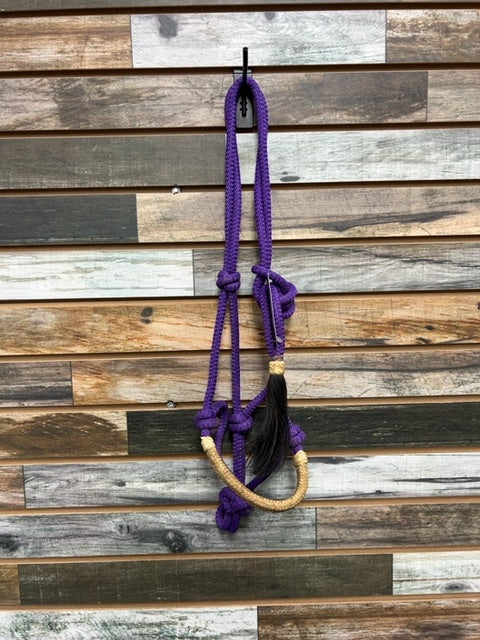 USED Rope Halter Horse Purple