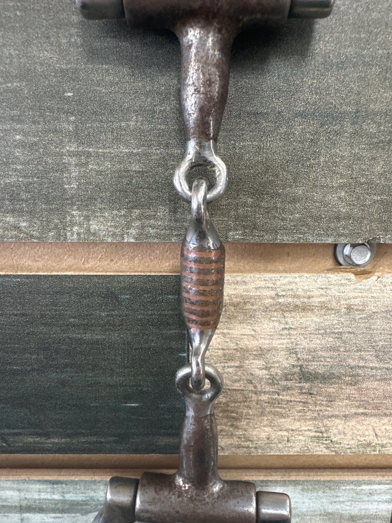 USED Western DEE-Ring Double Jointed Bit Horse Silver