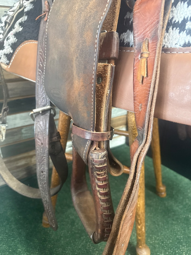 USED Billy Cook Barrel Saddle 14” Dark Oil