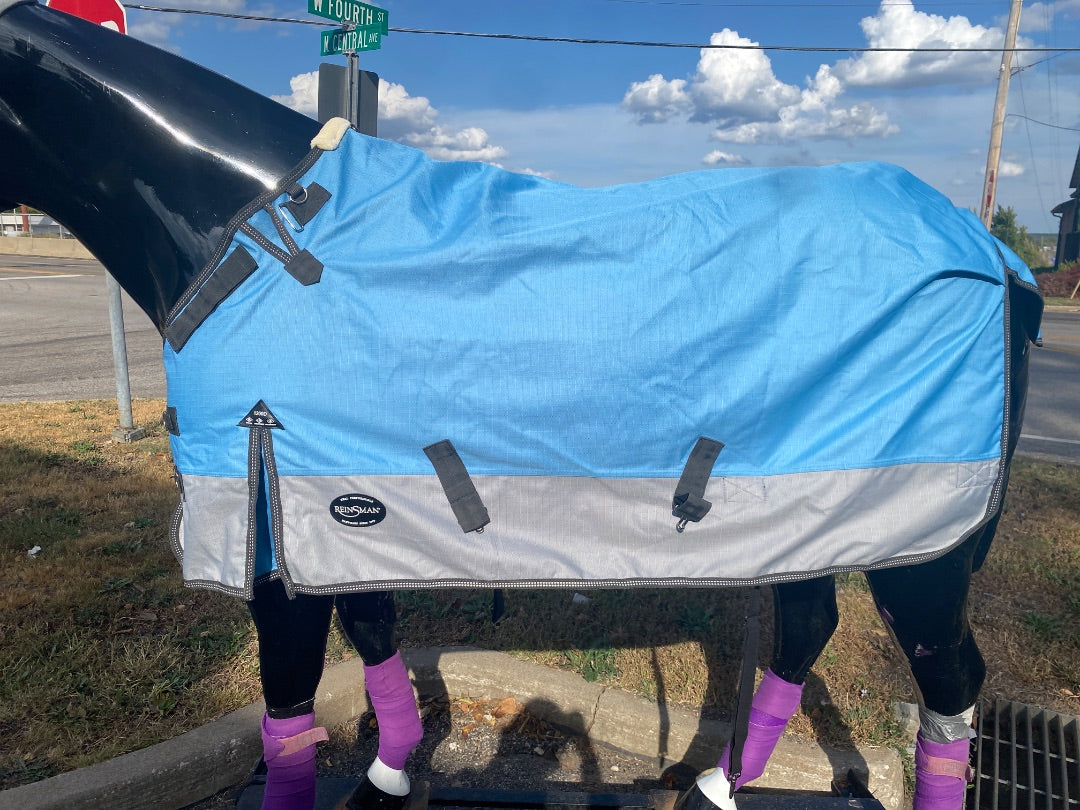 USED Reinsman Rain Sheet 69” Blue