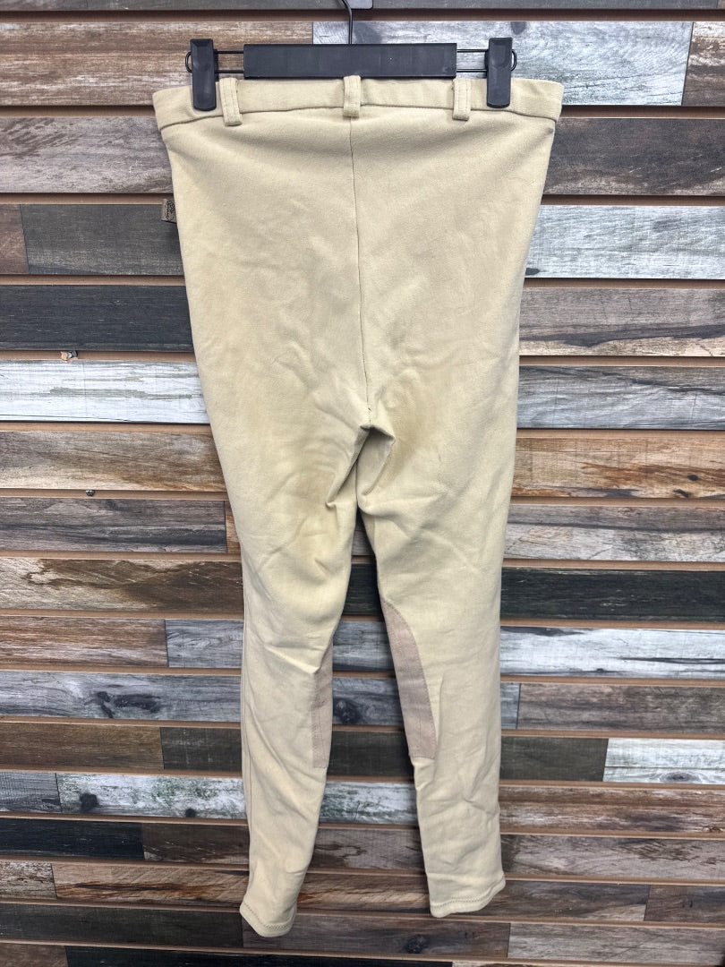 USED Devon-Aire Ladies English Breeches w/ Knee Patches 28R Tan