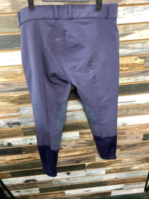 USED Ovation Knee Patch Breeches 34 Blue
