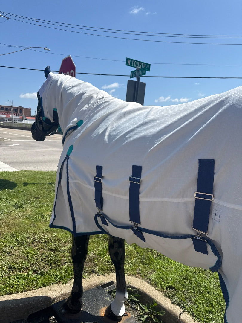 USED Highlander Plus Combo Fly Sheet Size 78" (RUNS BIG) White/Blue/Teal