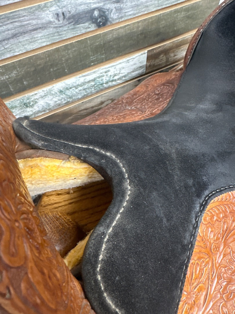 USED Circle Y Western Saddle 15.5" Medium Oil