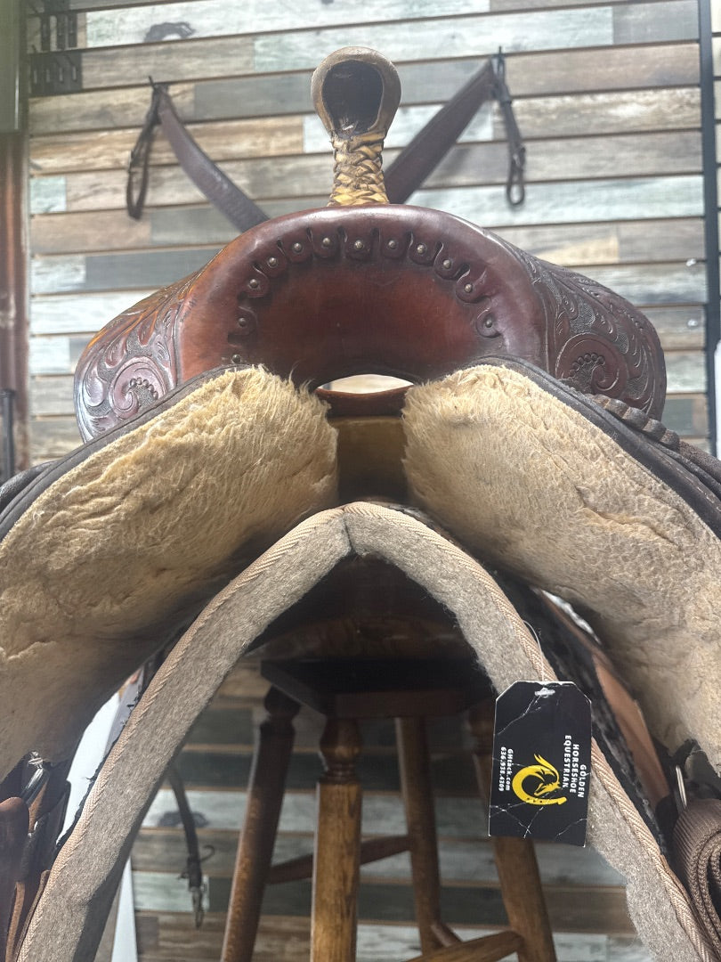 USED Billy Cook Barrel Saddle 14” Dark Oil