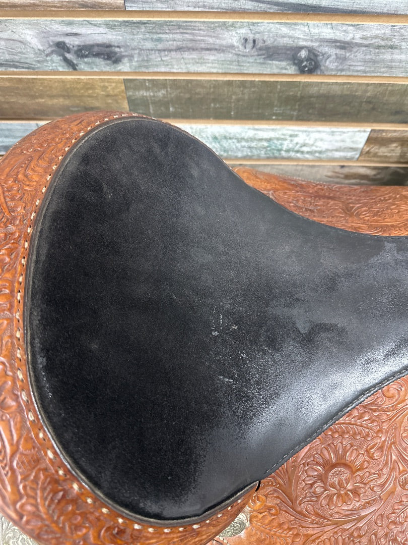 USED Circle Y Western Saddle 15.5" Medium Oil