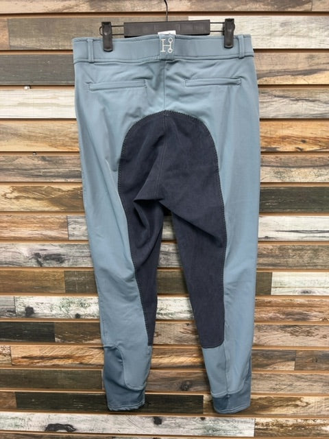 USED Smartpak Hadley Ladies English Breeches Full Seat 32L Slate Blue