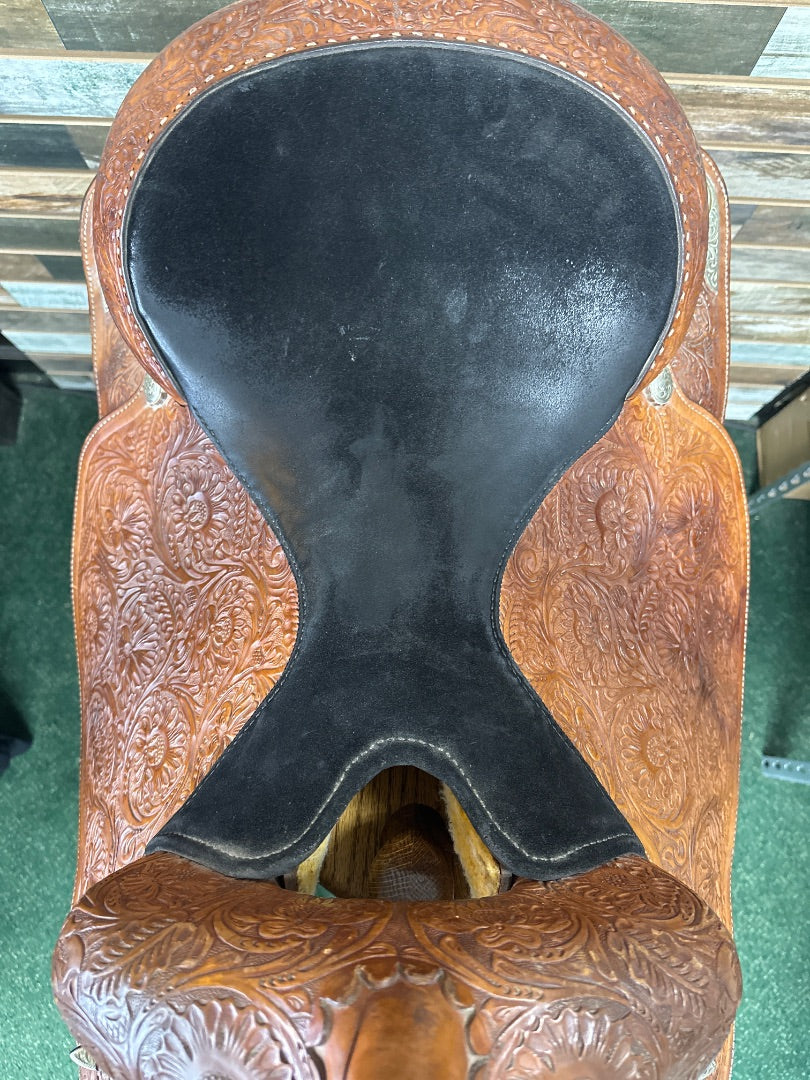 USED Circle Y Western Saddle 15.5" Medium Oil