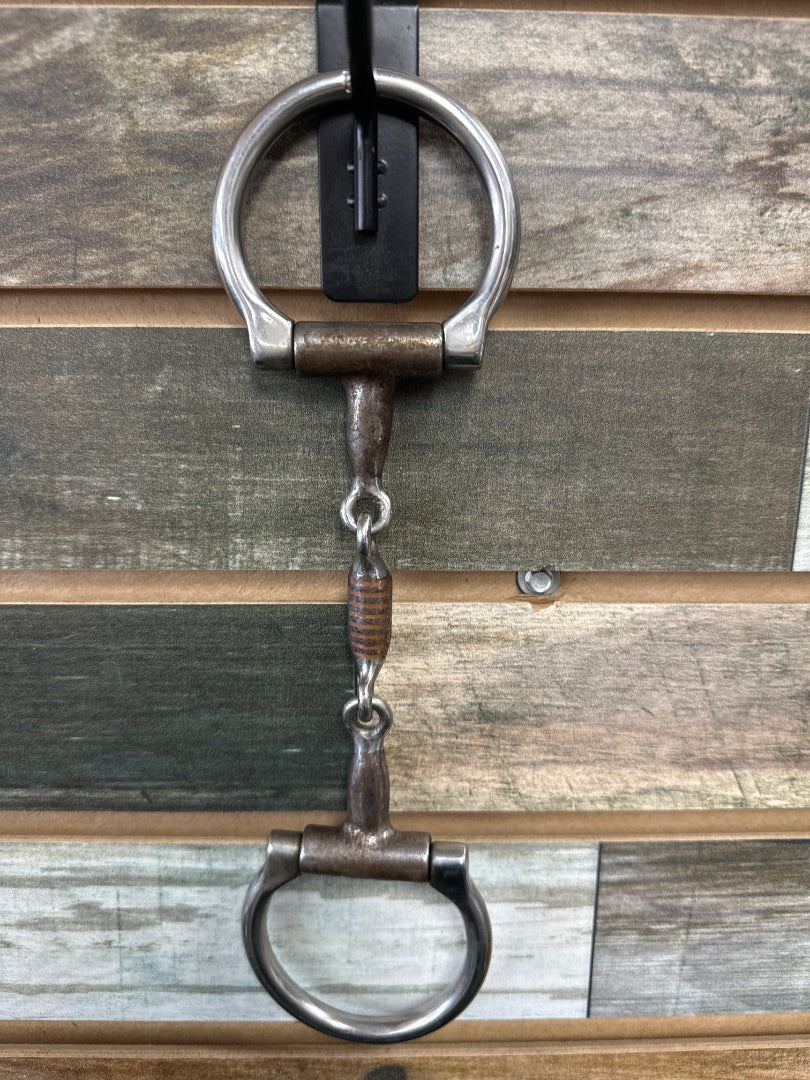 USED Western DEE-Ring Double Jointed Bit Horse Silver