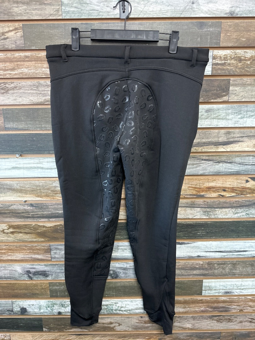 USED Tuffrider Ladies Winter Full Seat English Breeches 34 Black