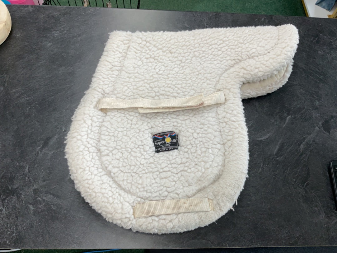 USED Super Quilt Toklat Fitted Fleece English Pad 15” White
