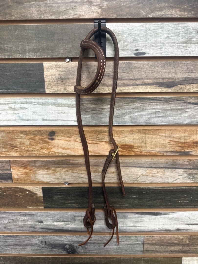 USED Cowperson Tack One Ear Headstall Horse Dark Oil