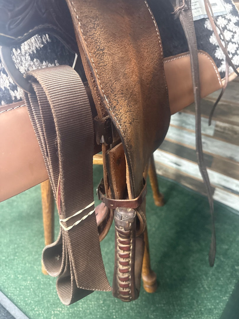 USED Billy Cook Barrel Saddle 14” Dark Oil