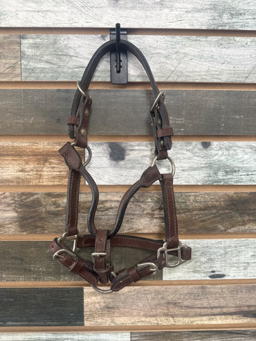 USED  Mini Leather Halter Mini Dark Oil