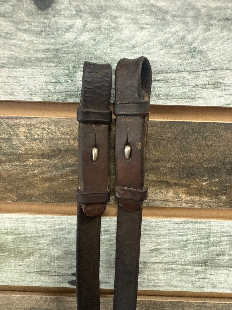USED Laced English Reins 58” Dark Oil