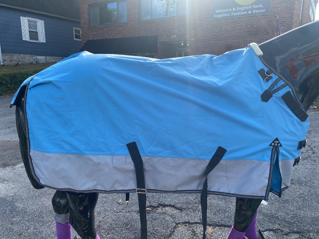 USED Reinsman Rain Sheet 69” Blue