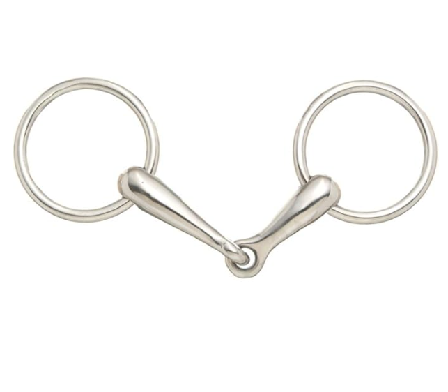USED Tough1 Kelly Silver Star Miniature Snaffle Bit 3.5" Silver