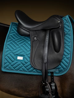 Equestrian Stockholm Saddle Pad Modern Teal Blue - Full