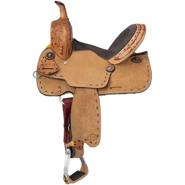 Royal King Youth Reno Roughout Barrel Saddle 12"