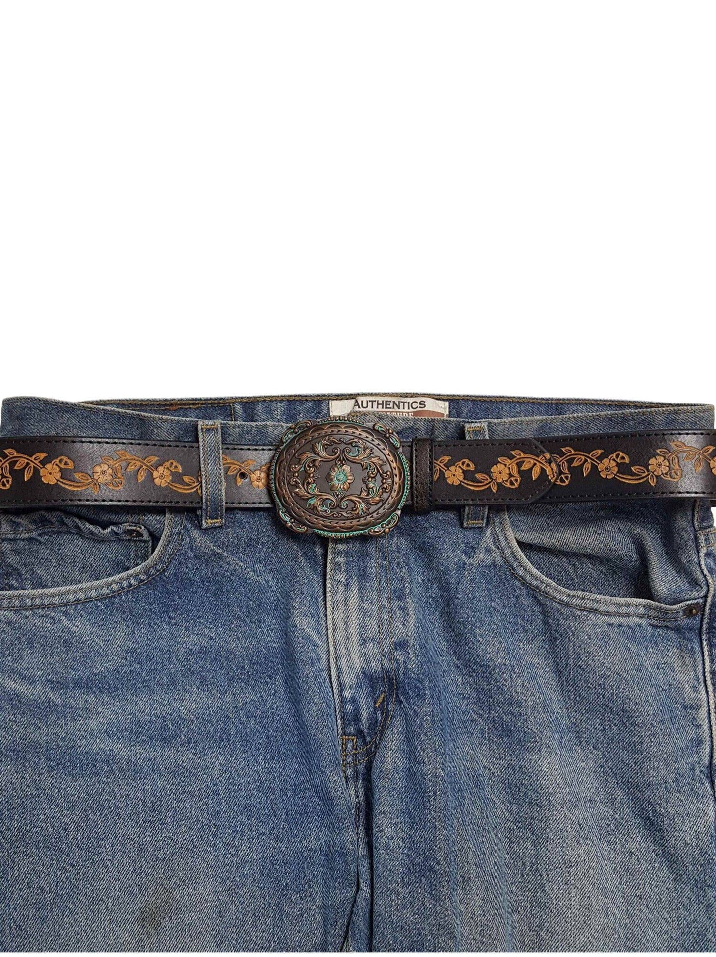 Vintage Brass Floral Buckle
